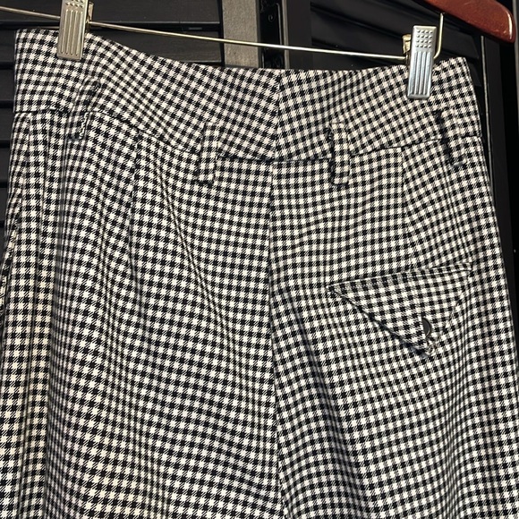 Mango gingham print high waist pants - Picture 3 of 5